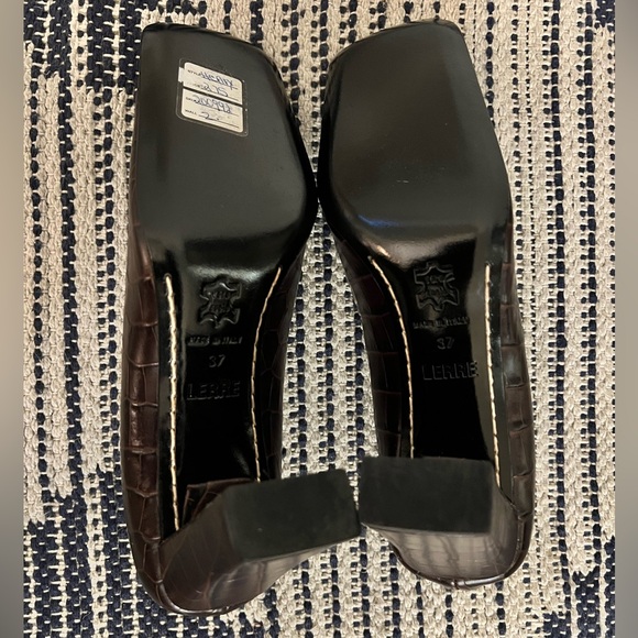 New Lerre - Italian Luxury Croc Square Toe Pumps - Picture 8 of 8